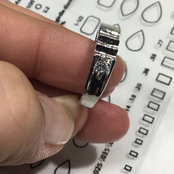 Unique Ridges Wedding Band (UC3) - Picture 3 of 5